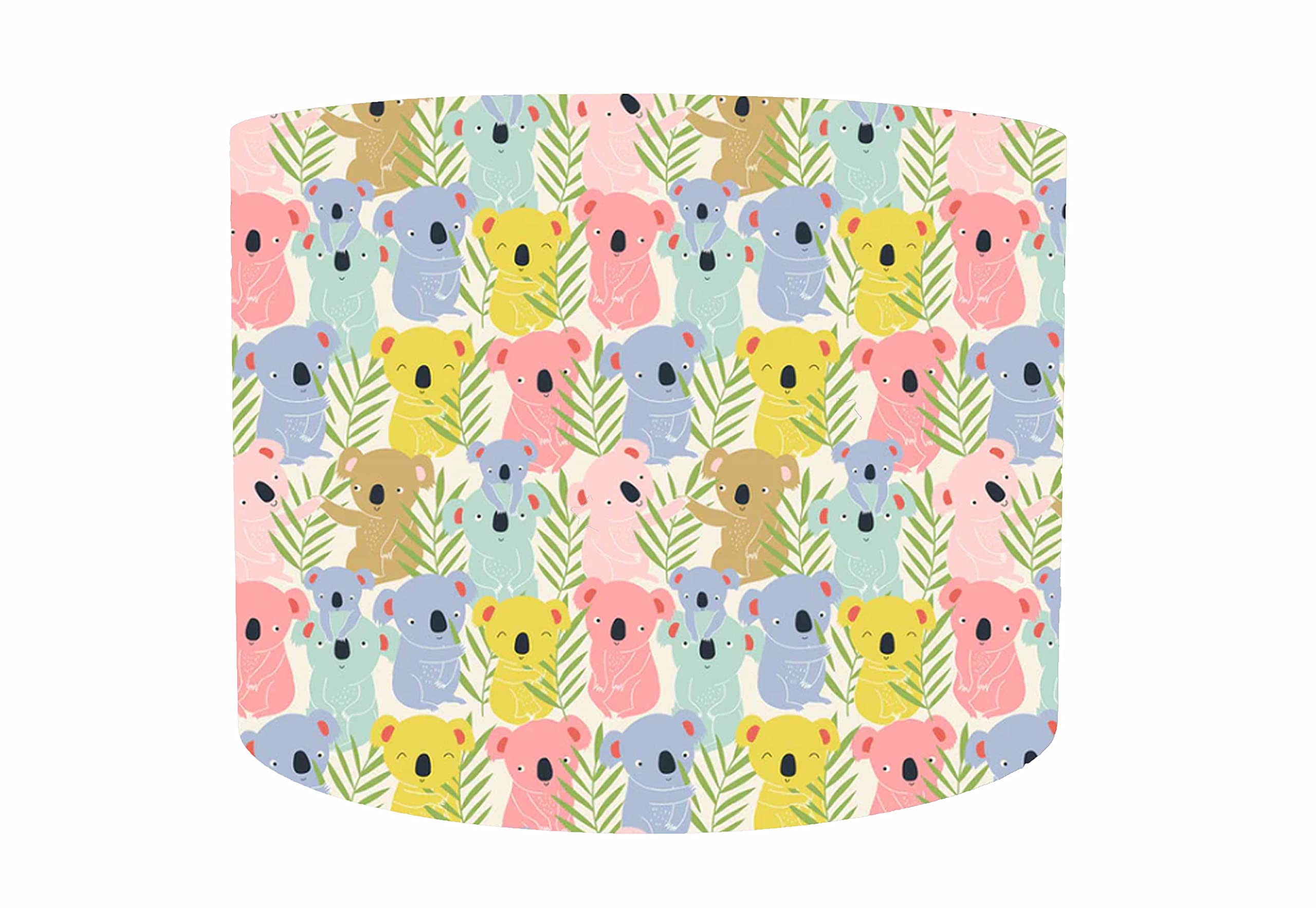 Leo And Cal, Koala Lampshade, Choice of Diameter Sizes 20cm, 25cm, 30cm, Colourful Girls Bedside Lamp, Koala Bedroom Accessories, Australian Animals, Girl Toddler Lampshade, Koala Nursery Accessories
