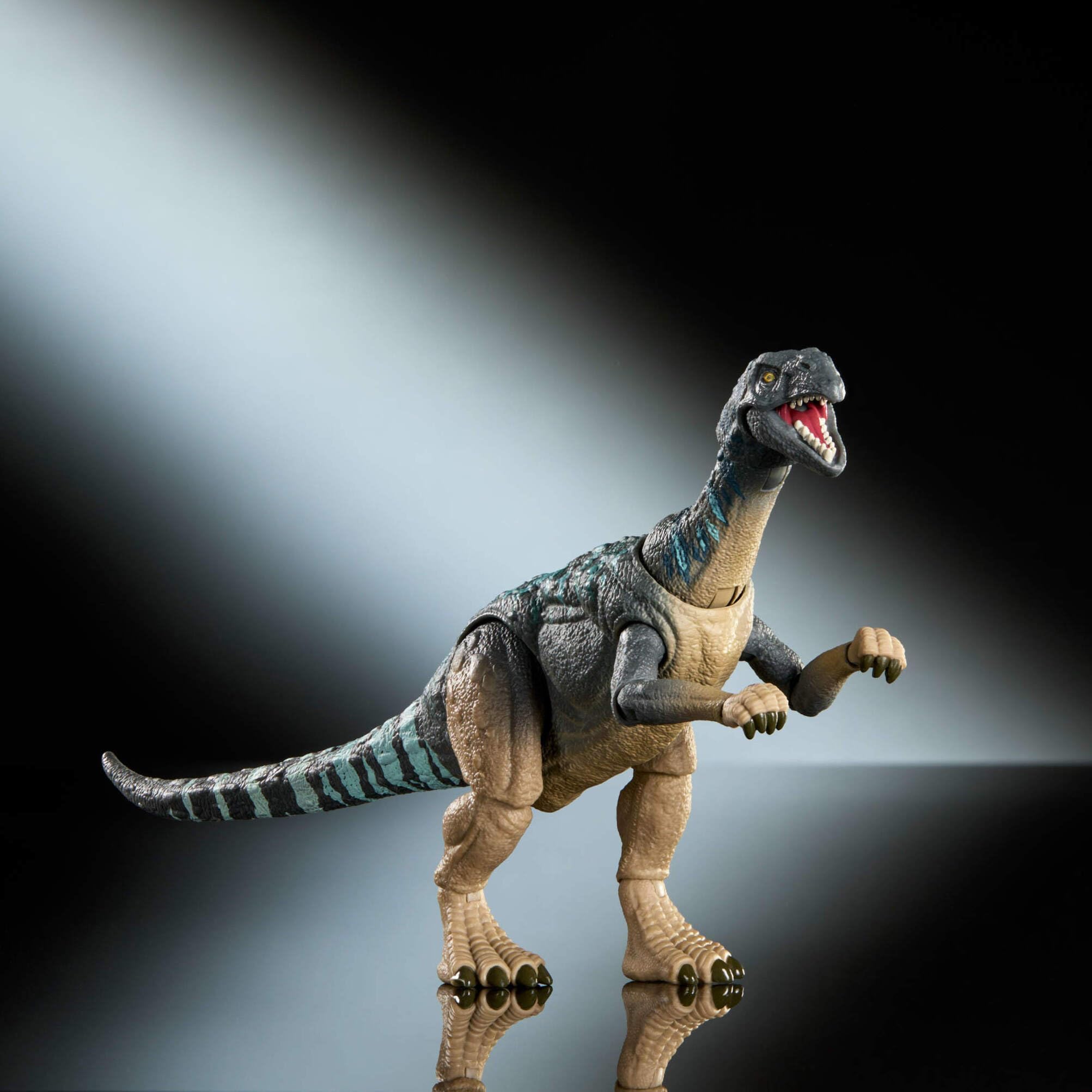 Mattel Jurassic World Colección Hammond Mussaurio Figura de acción de Dinosaurio, diseño de Primera Calidad con Ojos realistas, 15 Puntos de articulación y Patas adicionales, JKM89