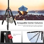 NEEWER BASICS 72" / 182 cm Travel Tripod Monopod for Camera, Compact Lightweight Portable Video Recording Stand, Arca Type Ball Head, Cell Phone Holder Compatible with iPhone, Max Load 17.6 lbs, TP14B