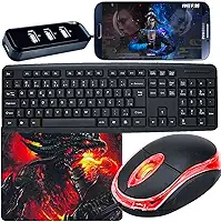 Mobilador Gamer Para Celular Android Com TEclado Abnt2 + Mouse Óptico + Pad Speed Estampado (OTG TIPO C)