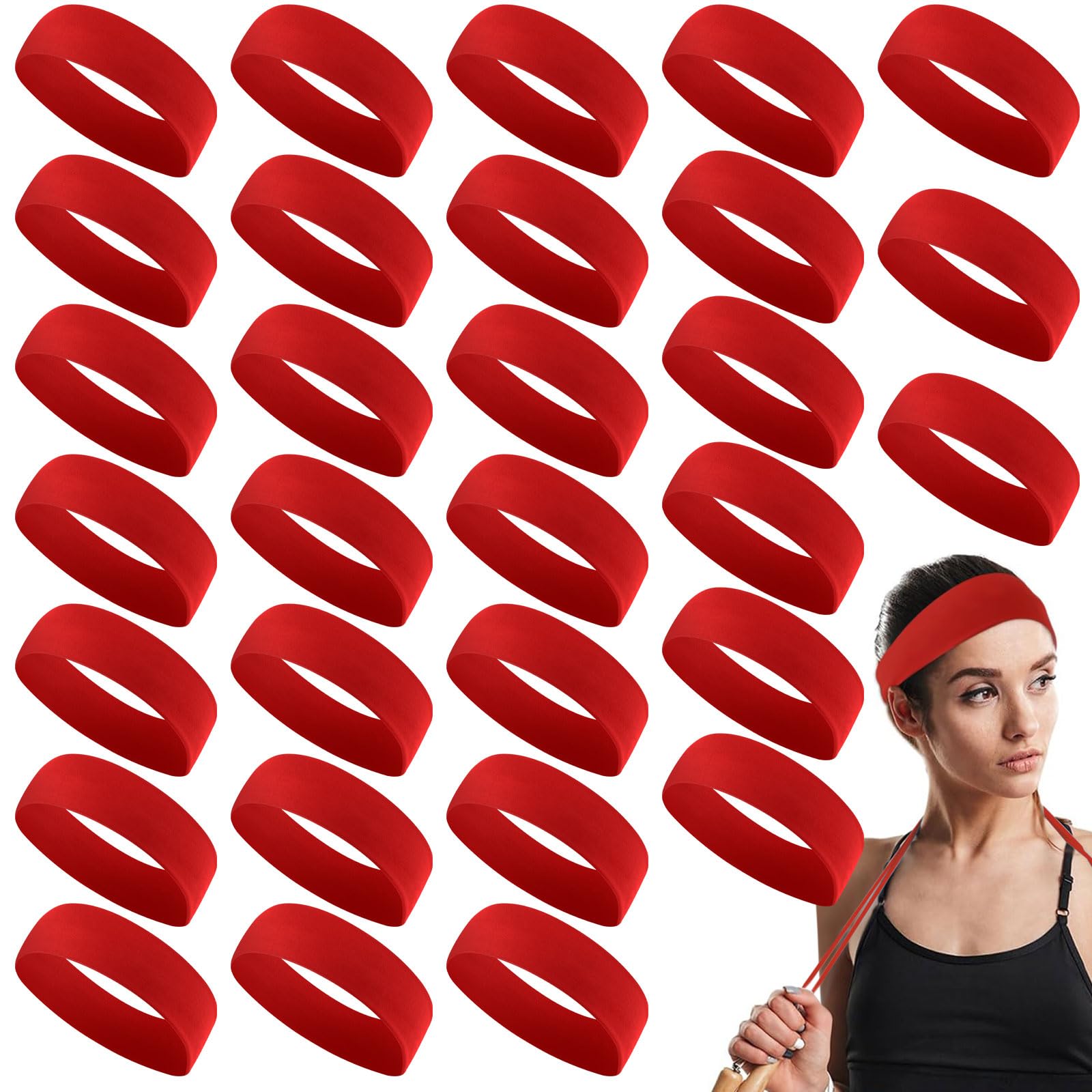 Amazon.com: Hotop 30 Pcs Sport Headbands for Women Non Slip  display picture 2