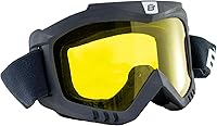 Vista 8 de Birdz Skullbird - Gafas protectoras acolchadas para motocicleta ATV, color negro, con cubrebocas