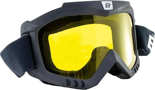 Miniatura 8 de Birdz Skullbird - Gafas protectoras acolchadas para motocicleta ATV, color negro, con cubrebocas
