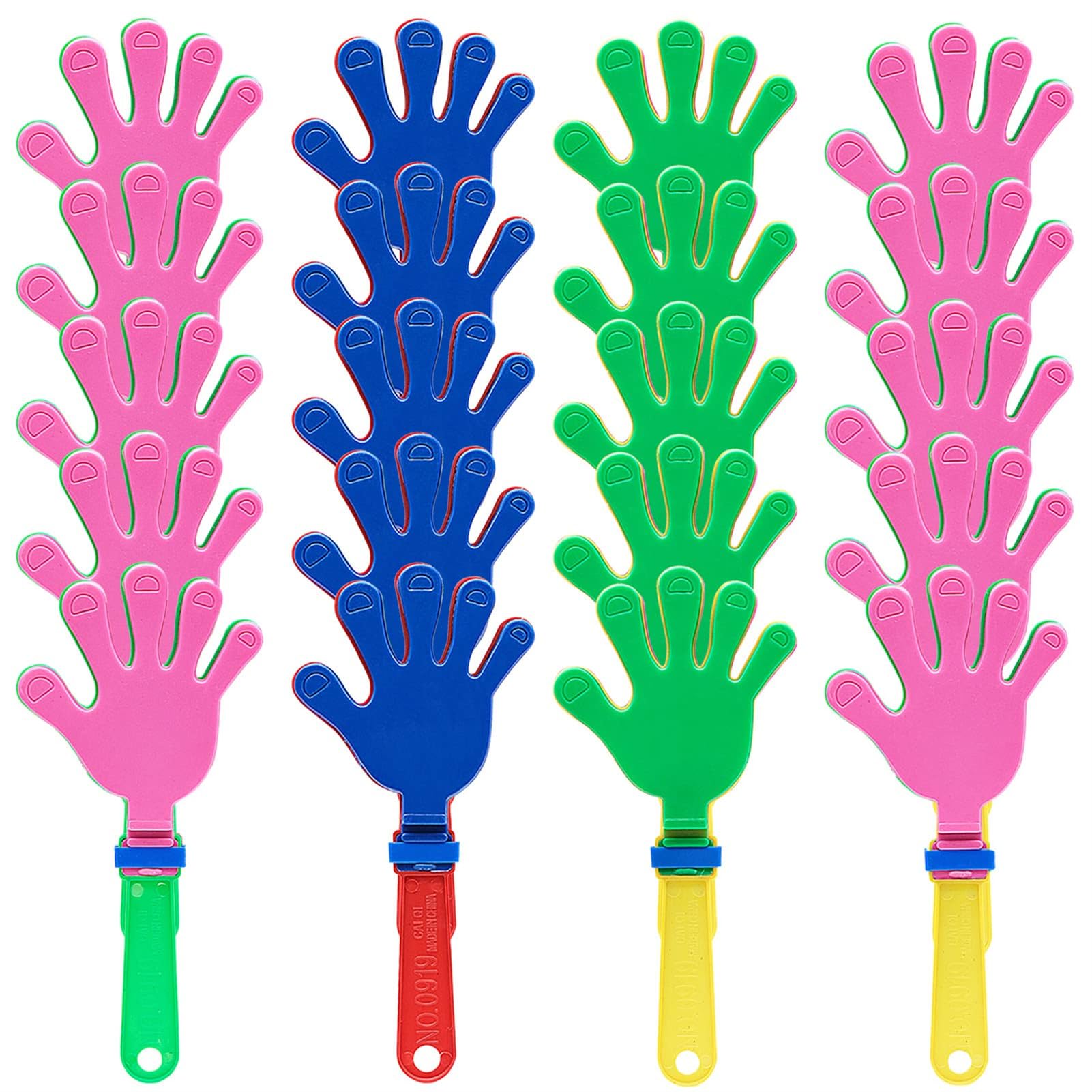 20 Pezzi， Clapper a Mano Battimani in Plastica da per Feste, Eventi Sportivi e Celebrazioni 19cm