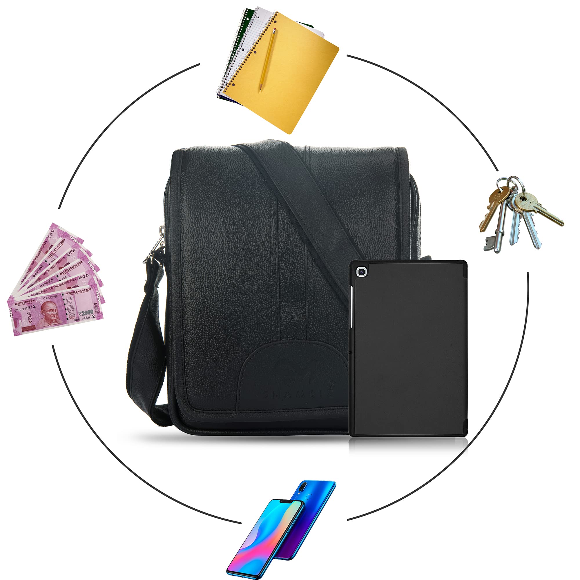 SHAMRIZ Casual Crossbody Synthetic Leather Men Sling Bag, Side bag, One Side Bag for Men 3