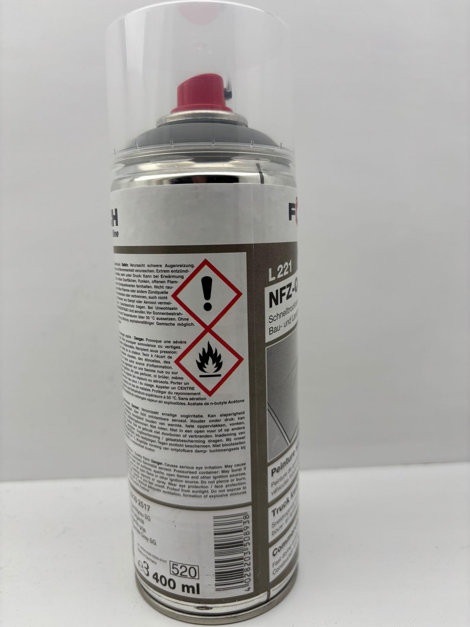 4 in 1 RAL 2002 BLUTORANGE ORANGE DICKSCHICHTLACK LACK SPRAY SPRAYDOSE 400ML (6)