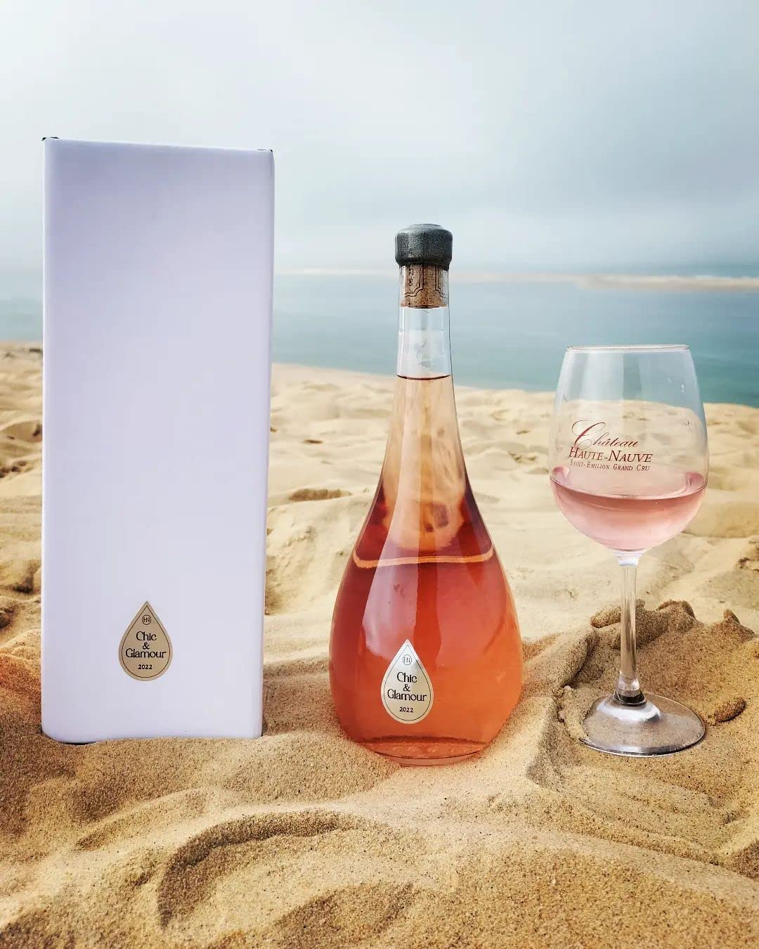 Chic & Glamour - Bordeaux Rosé - Bouteille Goutte d'Eau - Pack de 1/2 / 3/4 / 6/12 ou 18 bouteilles (1)