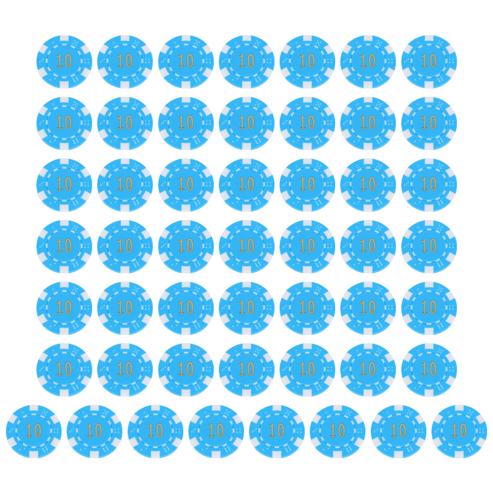 50pcs Abs Plastic Bingo Game Chips Counters Smooth Edges Counting Tokens for Math Learning and Table Games