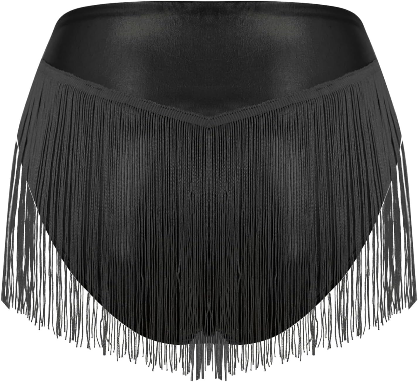 Women's Belly Latin Fringe Tassel Shorts Dance Bottom Rave Festival Shiny Metallic Booty Shorts
