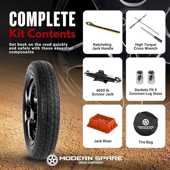 Modern Spare - Fits 2020-2026 Honda CRV Hybrid - Complete Spare Tire Kit & Accessories