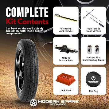 Modern Spare - Fits 2020-2026 Honda CRV Hybrid - Complete Spare Tire Kit & Accessories