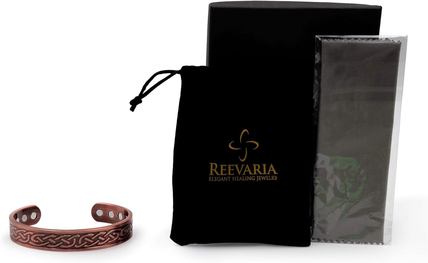 Heavyweight Large Copper Celtic Magnetic Cuff Bracelet for Men, with 10 Magnets - Image 3