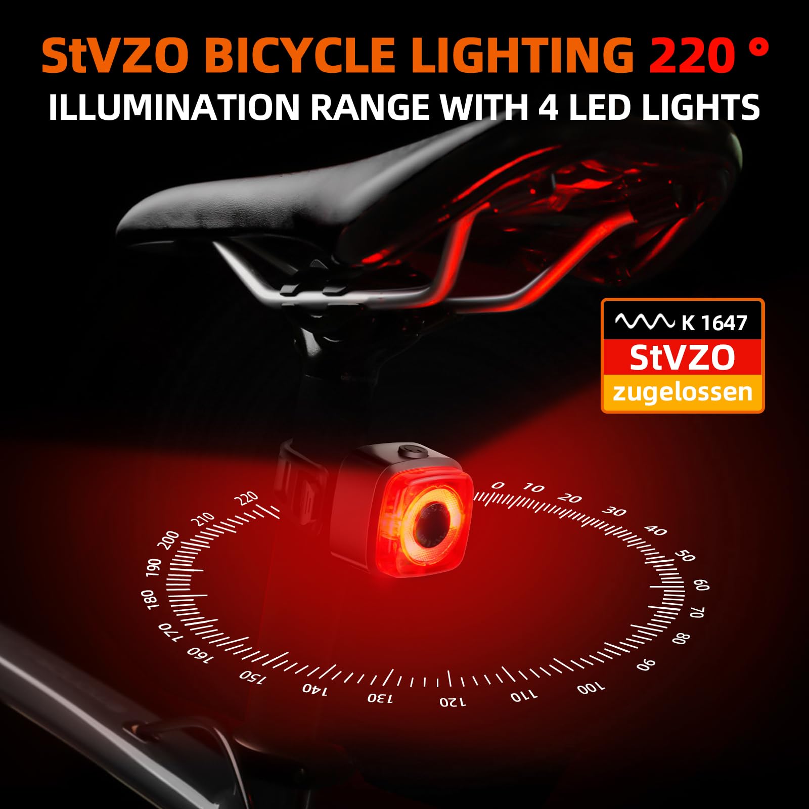 HOMEYA 2 Pack LED Bike Tail Lights, Bicycle Rear Cycling Safety Lights Clip On Strobe Warning Flashing Blinking Reflective Light Accessories