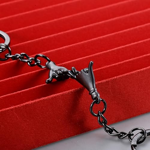 Miniatura 2 de VANLOVEMAC Pinky Promise - Regalo para parejas, regalos a juego para parejas, regalos para novio, novia, mejor amigo, él y ella