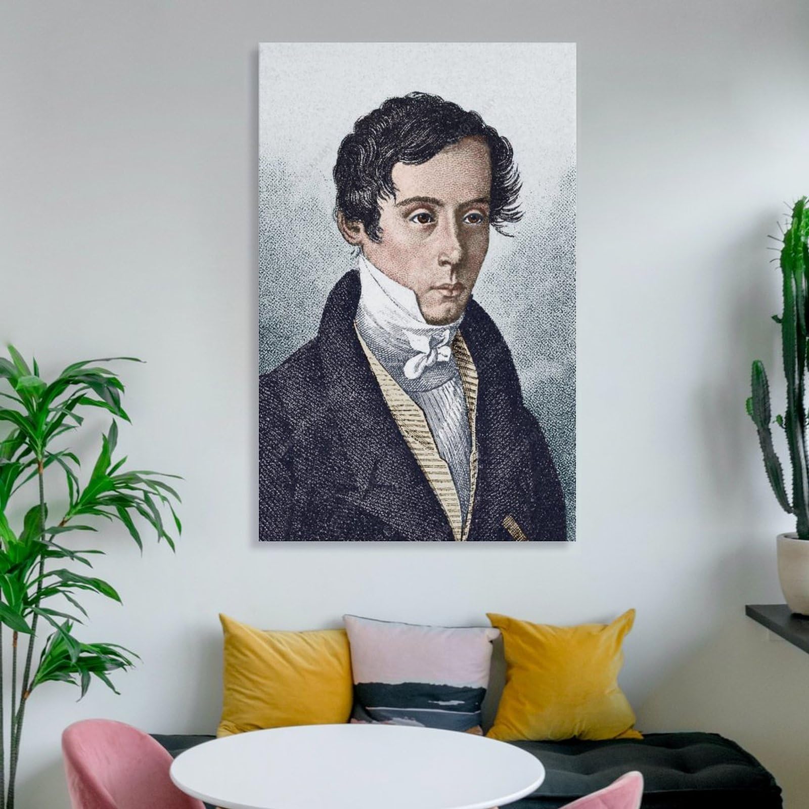 Augustin-Jean Fresnel-Poster, Gemälde, Leinwand, Wandkunst, Rollbild, Druck, Wohnzimmer, 50 x 75 cm