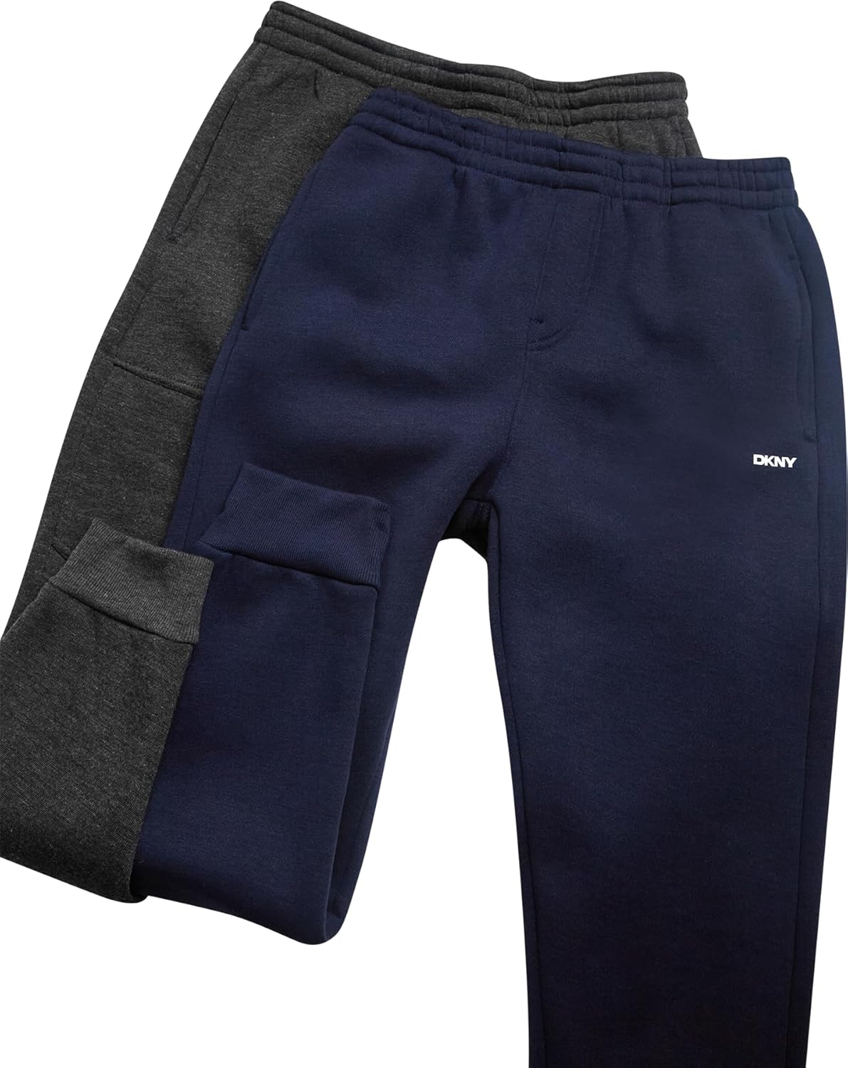 DKNY Boys Sweatpants - 2 Pack Active Performance Soft Fleece Boys Joggers Athletic Pants with Elastic Waistband and Pockets - Image 4