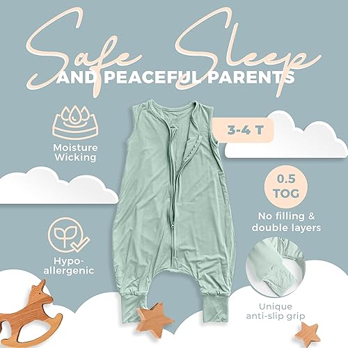 Miniatura 2 de 0.5 TOG - Saco de dormir sin mangas, suave para bebés y niños pequeños