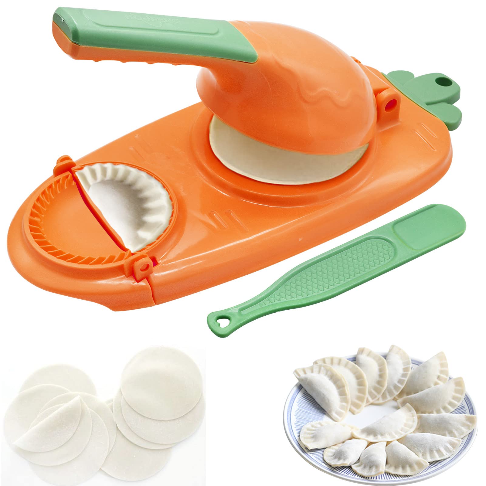 2 in 1 Dumpling Maker, Uooker Pasta Maker Machine, Manual Dumpling Wrappers Maker Machine, Multi-Function DIY Dumpling Skin Press Molds& S kin Packaging Set, Kitchen Dumpling Baking Pastry Making Tool