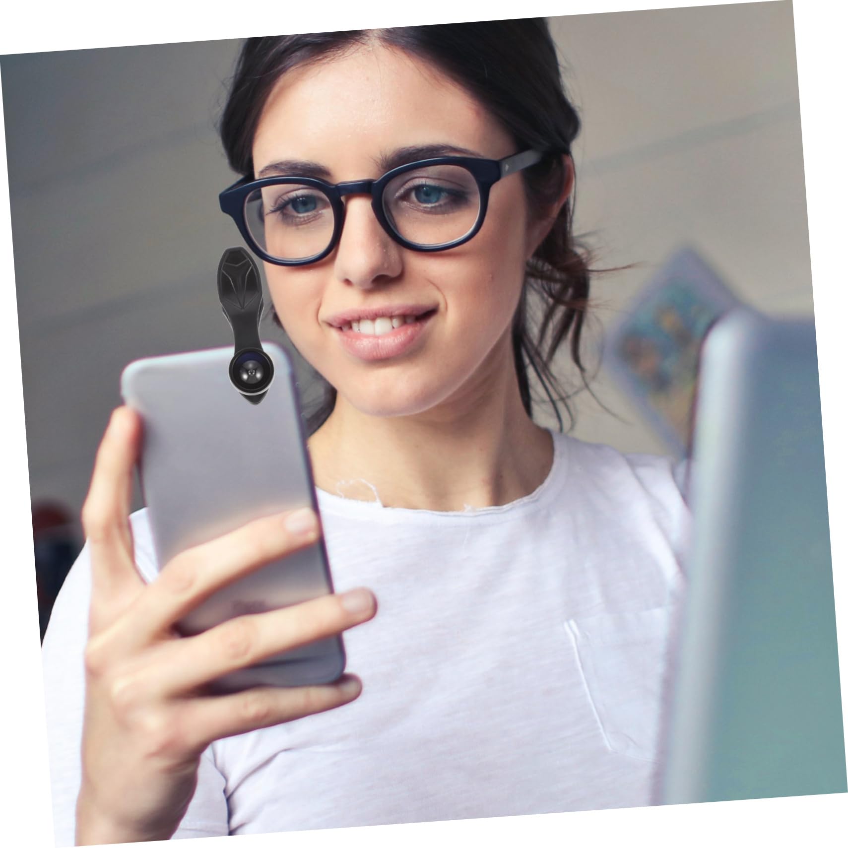 Kit Lente per Fotocamera Telefono 10 in 1 Nero, Clip Multifunzionale | Lega di Alluminio e Vetro, Macro e Grandangolo, per Riprese Ravvicinate