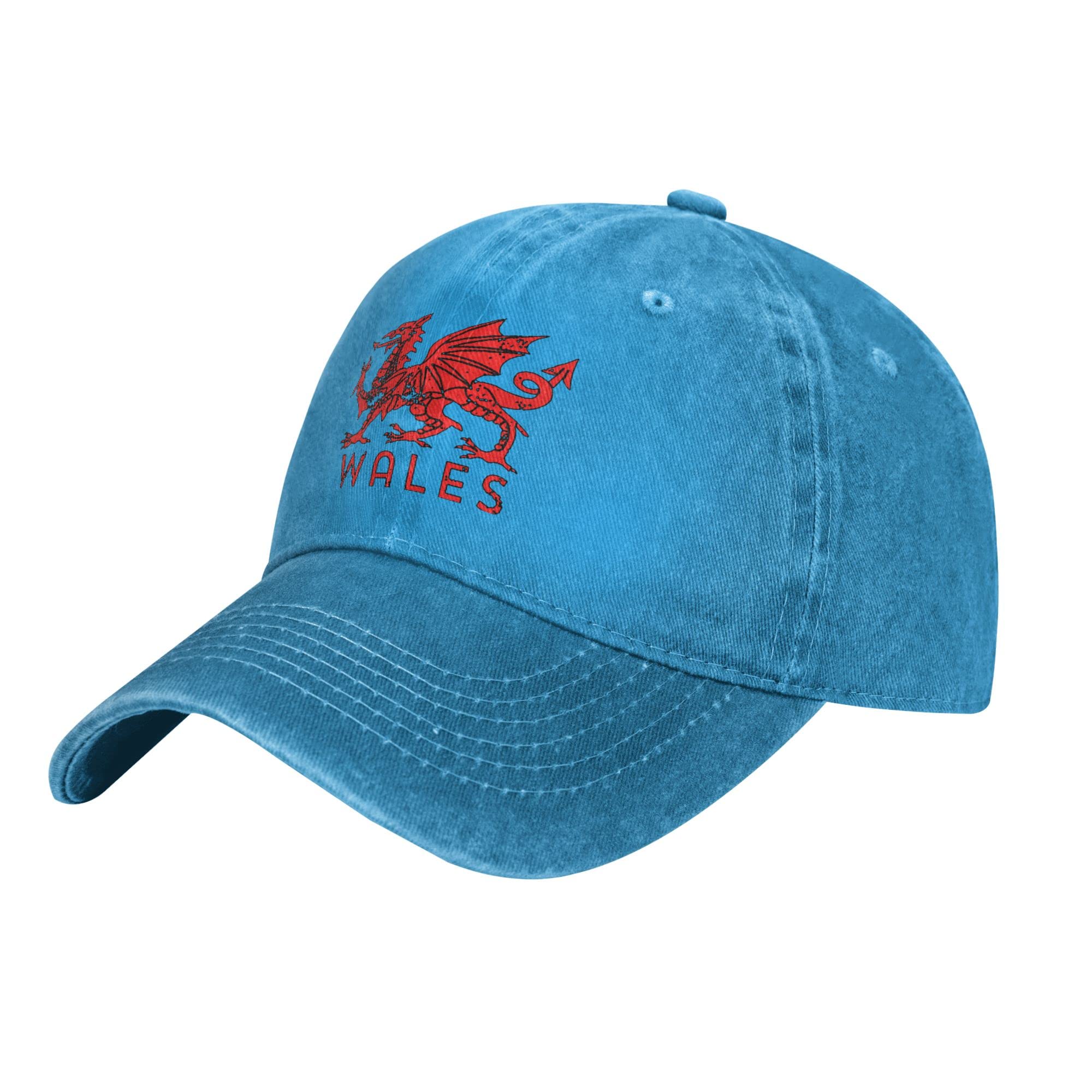Yingd Unisex #803 Welsh Flag Red Dragon Hat Adjustable Cowboy Baseball Cap Peaked Cap Comfortable And Breathable Sun Hat For Men Women