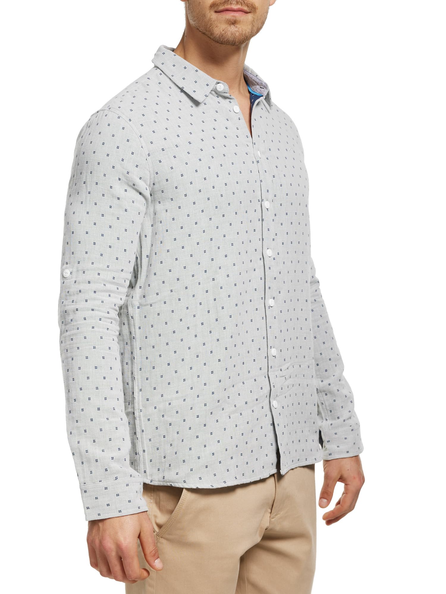 Indicode Herren INJoffrey gemustertes Sommer Kurzarmhemd aus 100% Baumwolle | Gemustertes Herrenhemd aus Baumwolle mit weicher Qualität, Freizeithemd, Langarmhemd, Baumwollhemd, Casualhemd für Männer