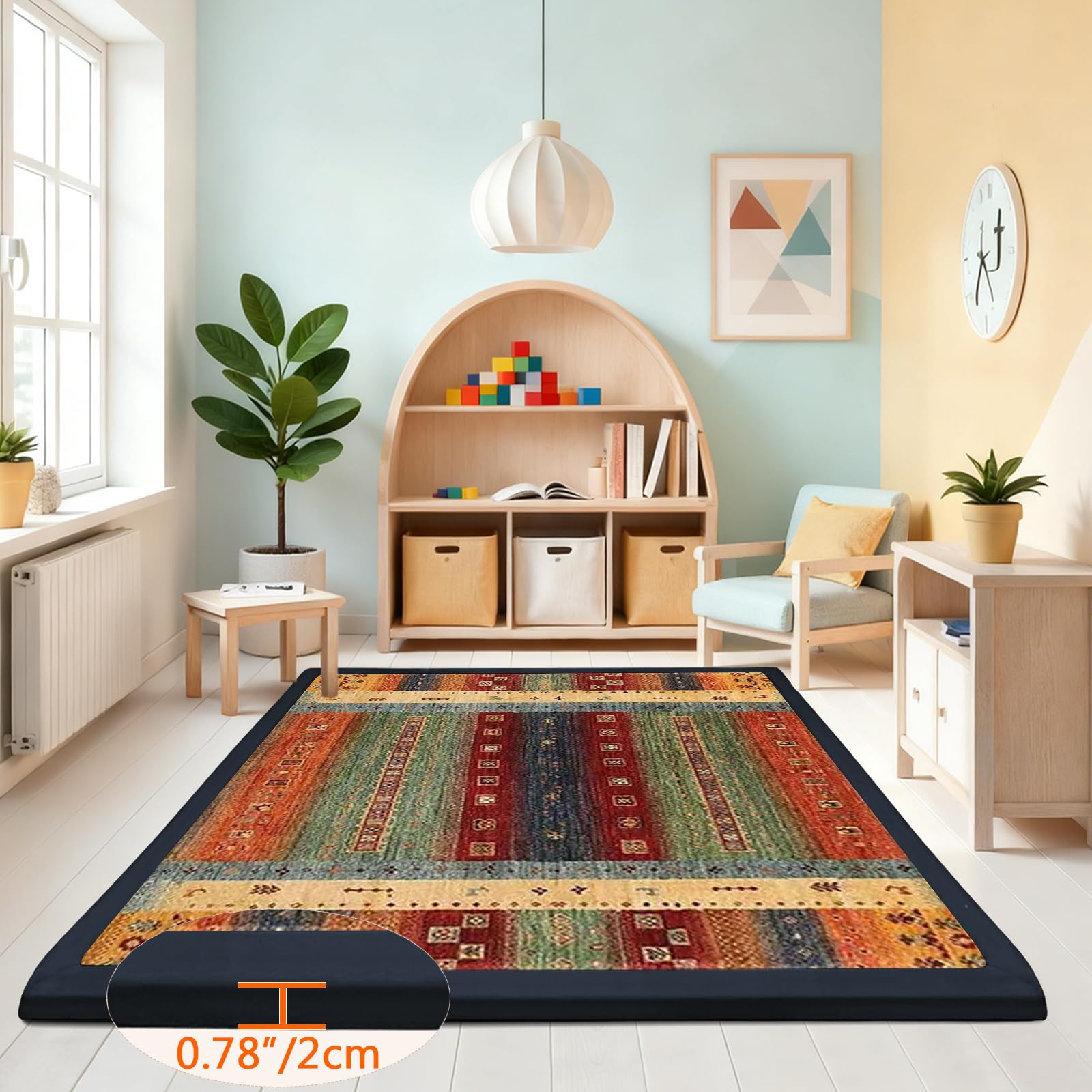 Tappeto Gioco Bambini Acolchado 2 cm Extra Spesso, Antiscivolo, Ideale per Pavimenti e Box Neonato, Palestra Neonati, Tappeto Tummy Time Neonati 160 x 280cm