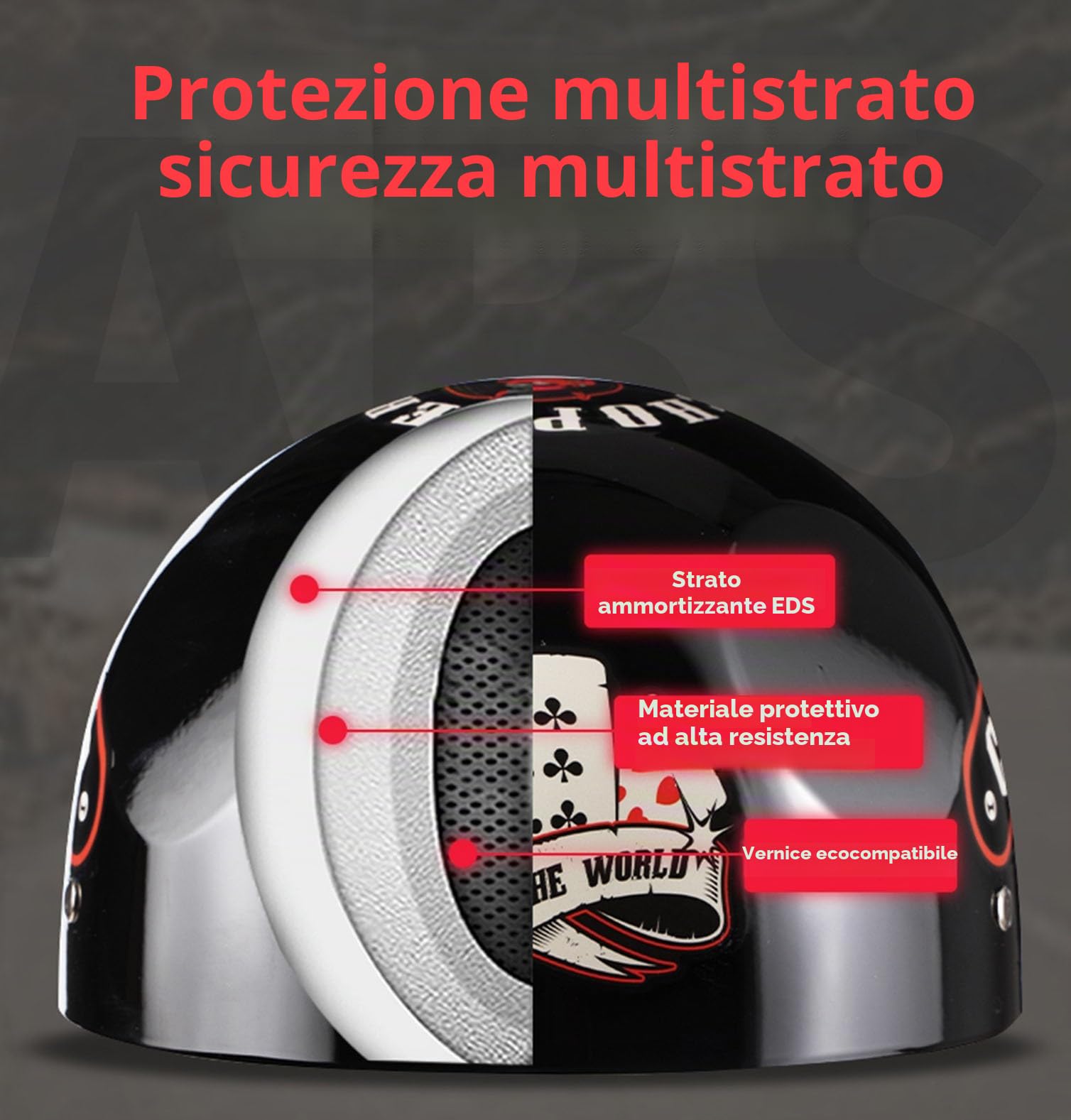Mezzo Casco Jet Moto Retrò Casco Scodella Portatile, ECE Omologato Mezzo Elmetto da Moto Retrò per Uomo Donna Biker Cruiser Scooter Touring