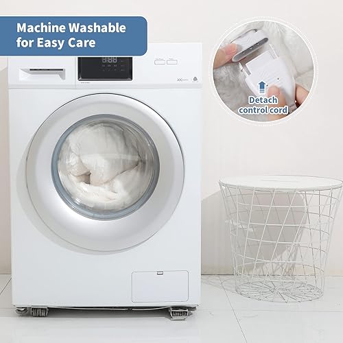 Miniatura 5 de Coomiss Manta térmica eléctrica, manta de lujo de piel sintética Sherpa de calentamiento rápido, certificación ETL con 5 niveles de calefacción, 10