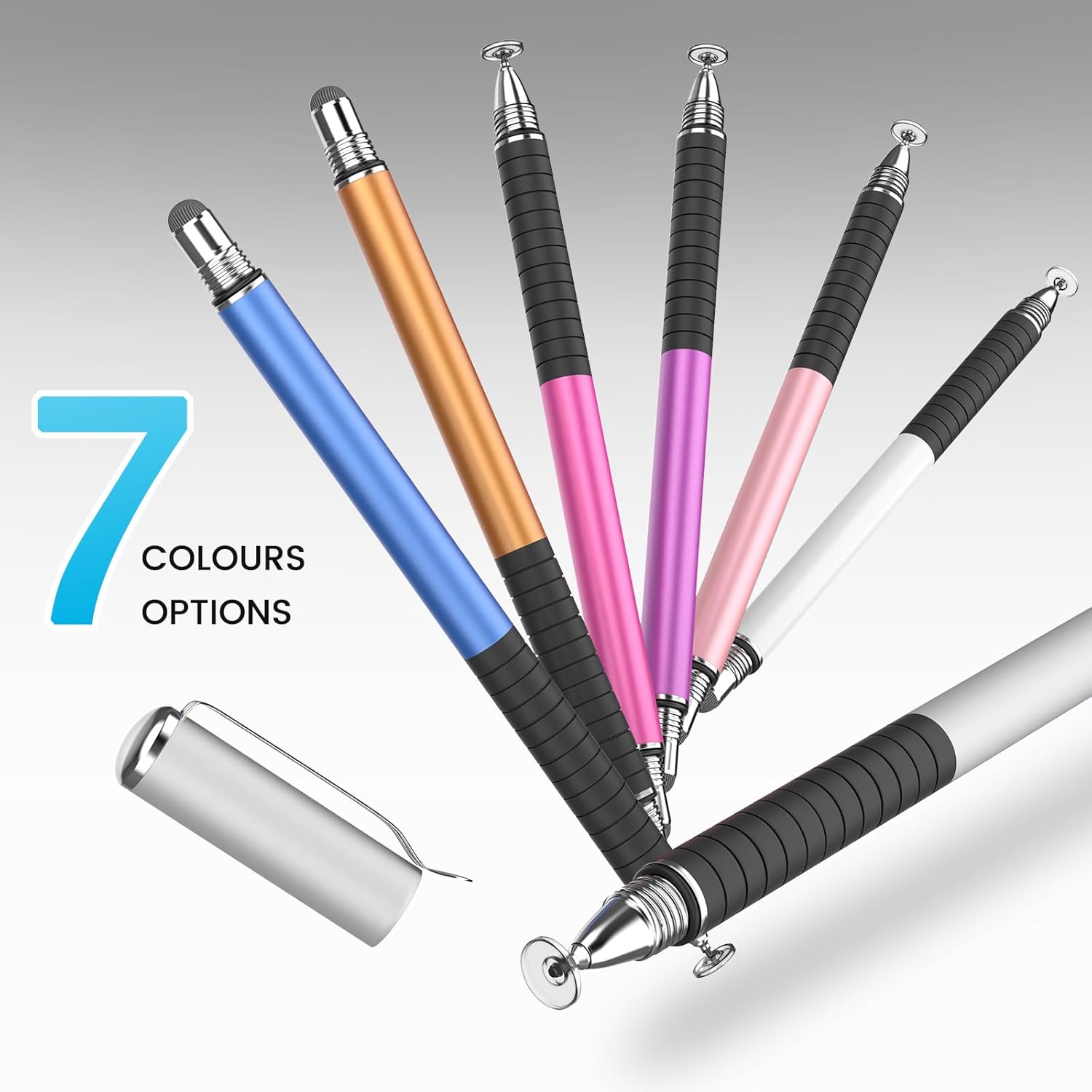 MEKO 6 Pcs Stylus Pen for Touchscreen, 2-in-1 High Sensitivity & Precision for Switch, iPad/iPhone/Samsung/Android Phones & Tablets, Skylight & More, All Universal Touch Screens(Silver) 9 71T+e Is4mL. AC SL1500