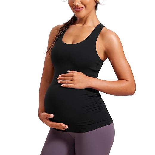 Butterluxe Racerback Maternity Tank with Bra