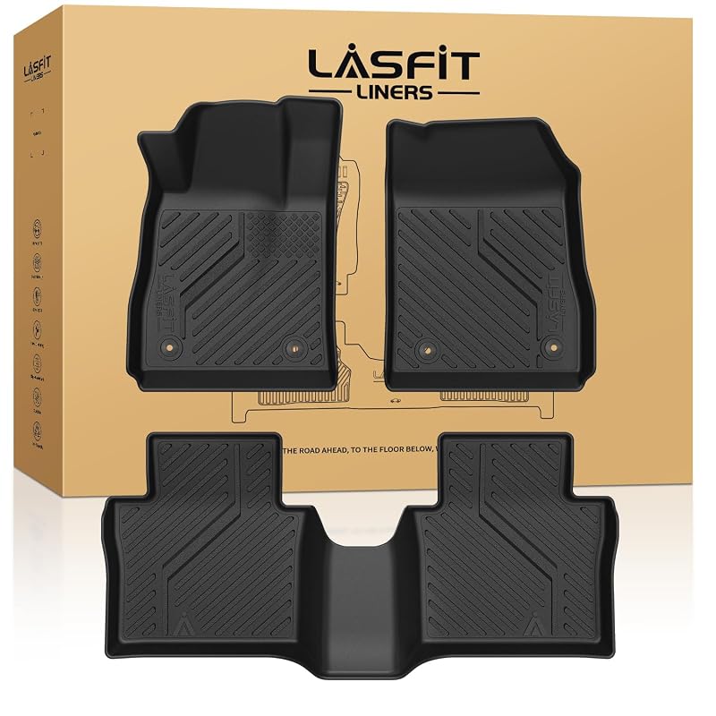 Tapetes automotivos sob medida LASFIT em TPE para Chevrolet Impala 2014–2020, 1ª e 2ª fileiras, XS-CH35