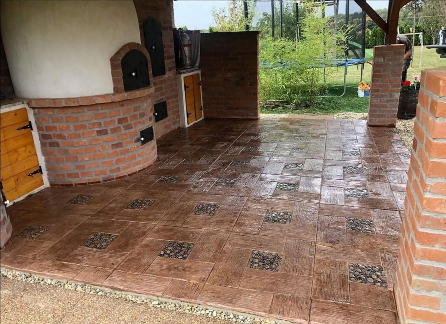 Polyurethane Mat Stamp Village Path/Wall Texture Stamp/Decorative Concrete/Wall Panels Plaster/Cement Design/Texturing Pattern