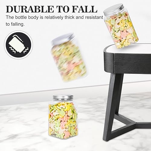 Miniatura 4 de Recipiente para golosinas para perros y gatos, contenedor de almacenamiento de alimentos para perros con asa, organizador de almacenamiento de