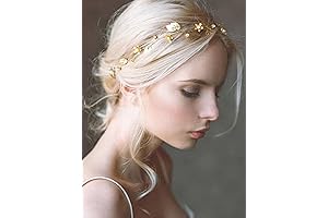 Yean Bride Wedding Hair Vine Headband: Gilded Elegance for the Bridal Crown