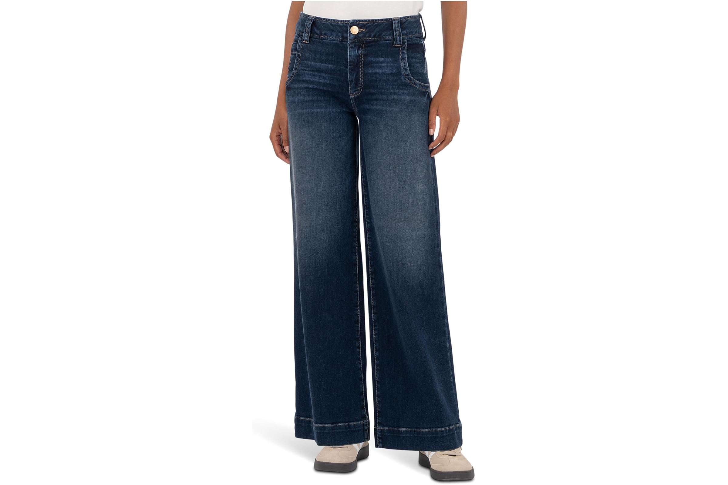 Джинсы KUT from the Kloth Meg High-rise Over Size Wide Stitch In Unequalled