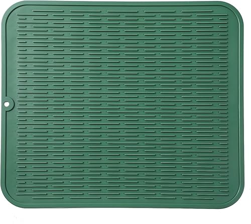 Miniatura 1 de MicoYang Tapete de silicona para secado de platos para múltiples usos, fácil de limpiar, ecológico, resistente al calor para encimera de cocina o