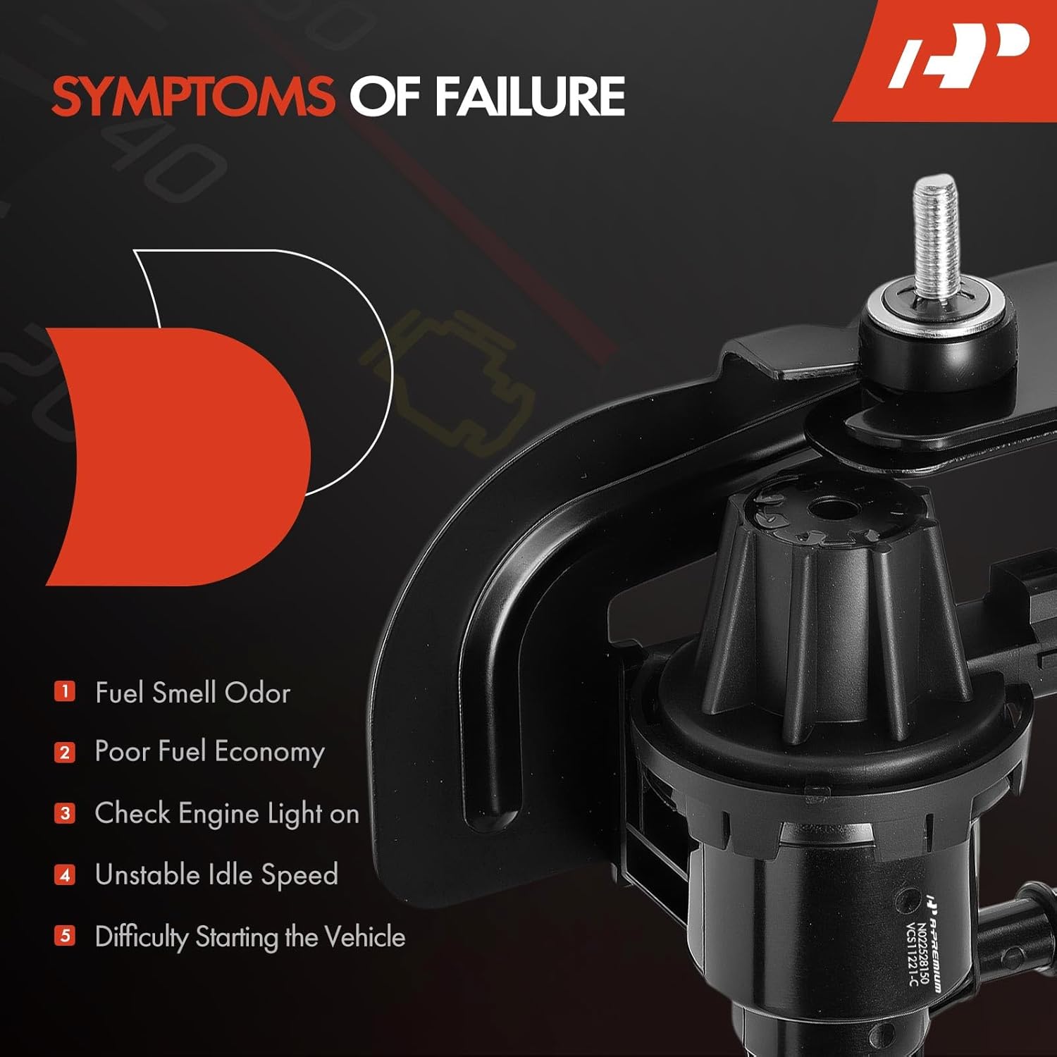 A-Premium Vapor Canister Purge Solenoid Valve Compatible with Ford E-150 E150 E-250 E250 2005-2008, E-150 E-350 Club Wagon 2005, E-350 Super Duty 2005-2009, E-450 Super Duty 2005-2008