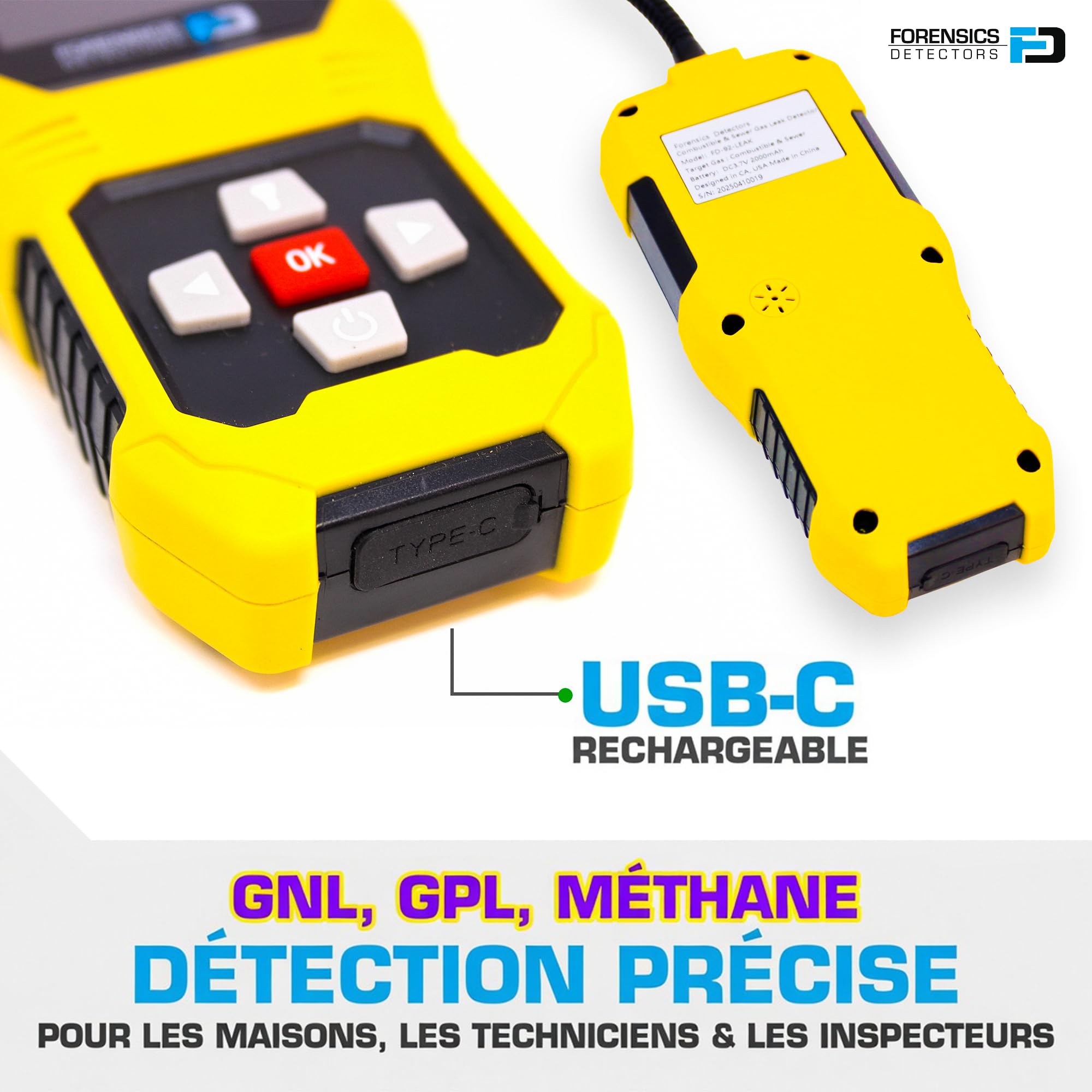 Détecteur de Fuites de Gaz Naturel | Gaz Naturel, Propane, GPL et GNL | Test de Chute Réussi Depuis 10 Pieds