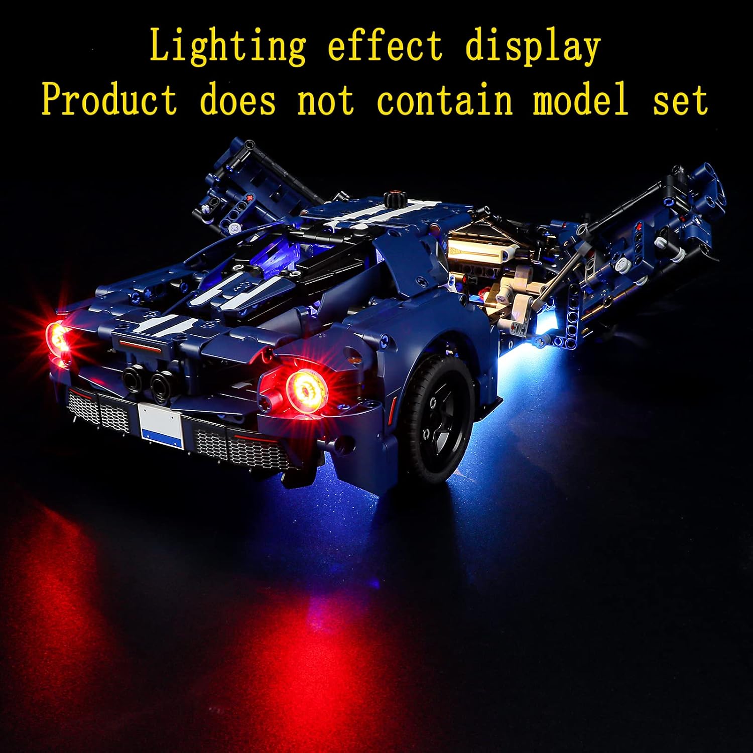 GEAMENT LED Light Kit Compatible with Lego 2022 Ford GT - for Technic 42154 Model Set (Model Set Not Included)