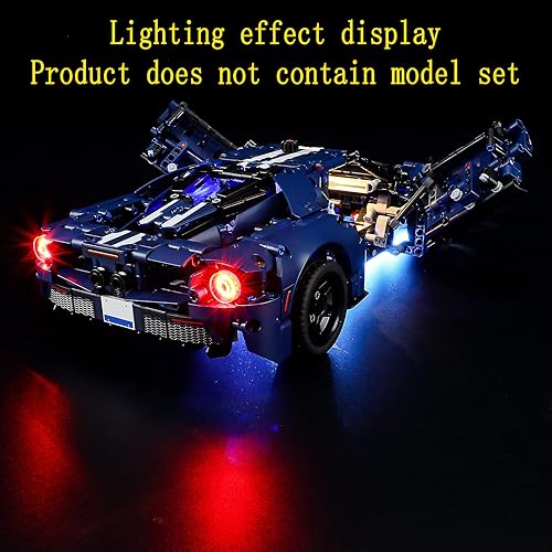 Miniatura 4 de Kit de luces LED compatible con Lego 2022 Ford GT  para Technic 42154 (juego de modelos no incluidos)