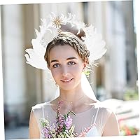 Vista 6 de Beaupretty 1 diadema con halo de Nuestra Señora para decoración de Halloween, bufanda para la cabeza, diadema de boda para novia, cumpleaños