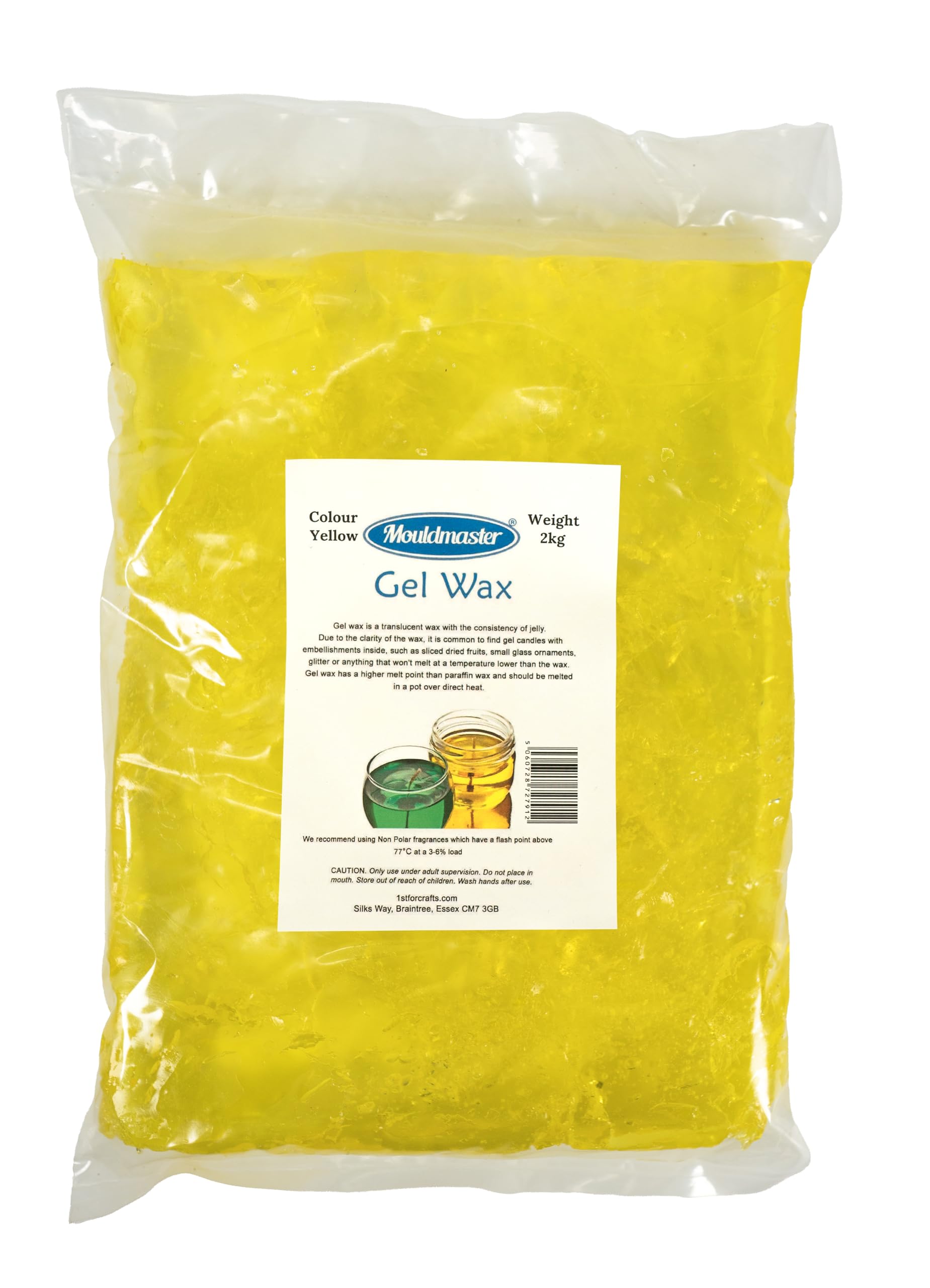 Mould Master Mouldmaster 2 Kg Candle Making Gel Wax, Yellow, 2kg