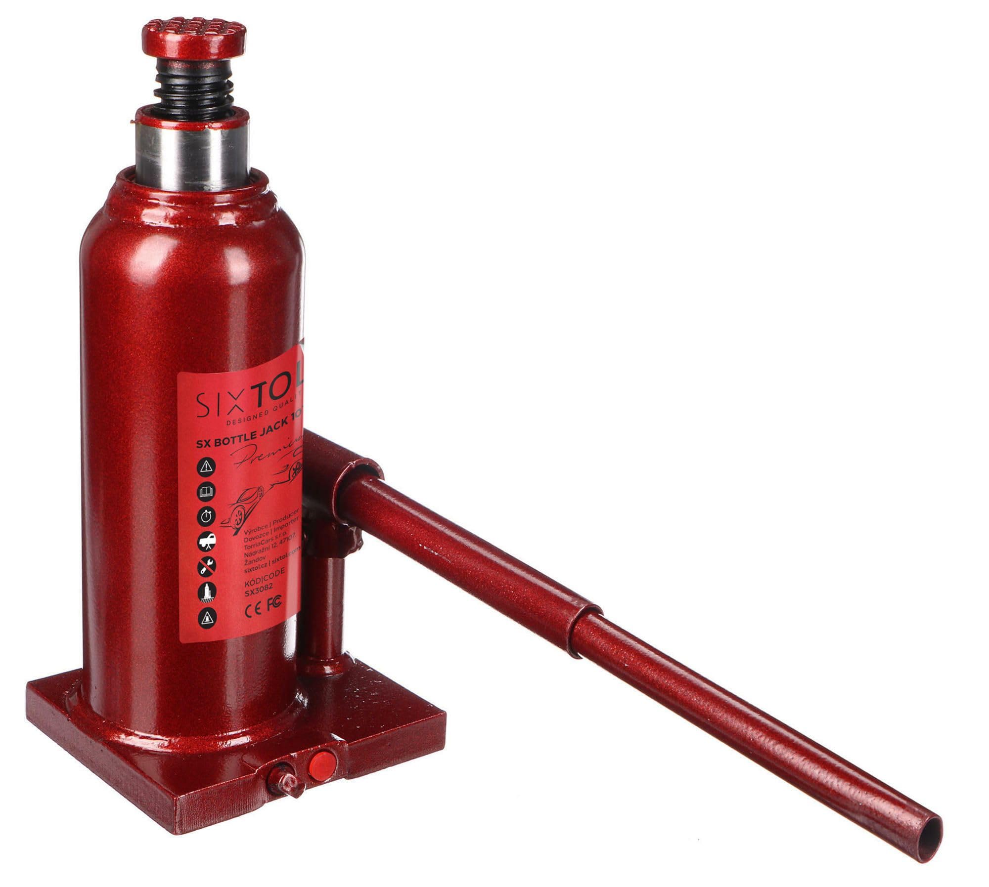 SX BOTTLE JACK PREMIUM 10T | Podnośnik hydrauliczny typu „butelka” | 10 ton | Profesjonalny | Stalowy