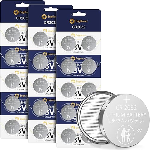 Miniatura 1 de Brightown Baterías CR2032, baterías de litio de 3 V, pilas de botón CR2032 para dispositivos electrónicos pequeños, relojes, llaveros, sensores