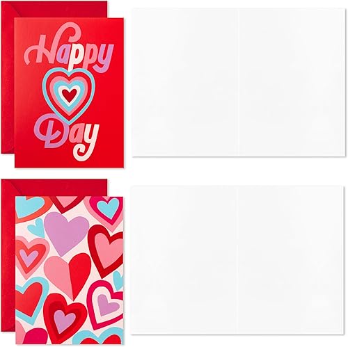 Miniatura 5 de Hallmark Surtido de tarjetas del día de San Valentín, corazones XO (36 tarjetas en blanco y sobres)
