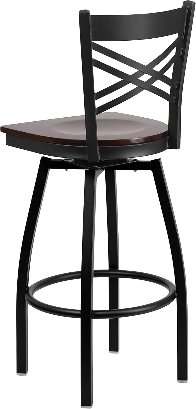 Butaco metálico giratorio Flash Furniture Pack de 2 miniatura 5