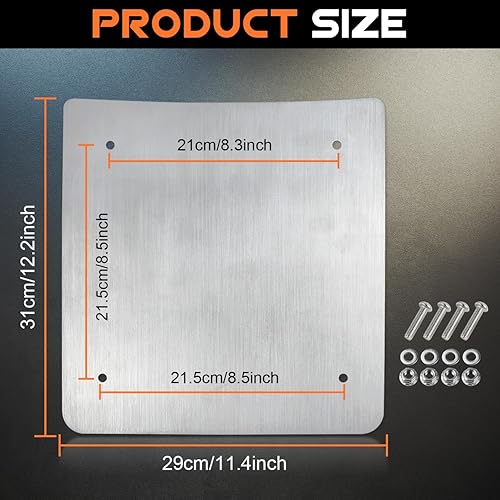 Miniatura 7 de AUFER Placa de montaje de metal con refuerzo de base interior de tronco de 0.079 in de grosor compatible con Touring Road King Road Glide Street