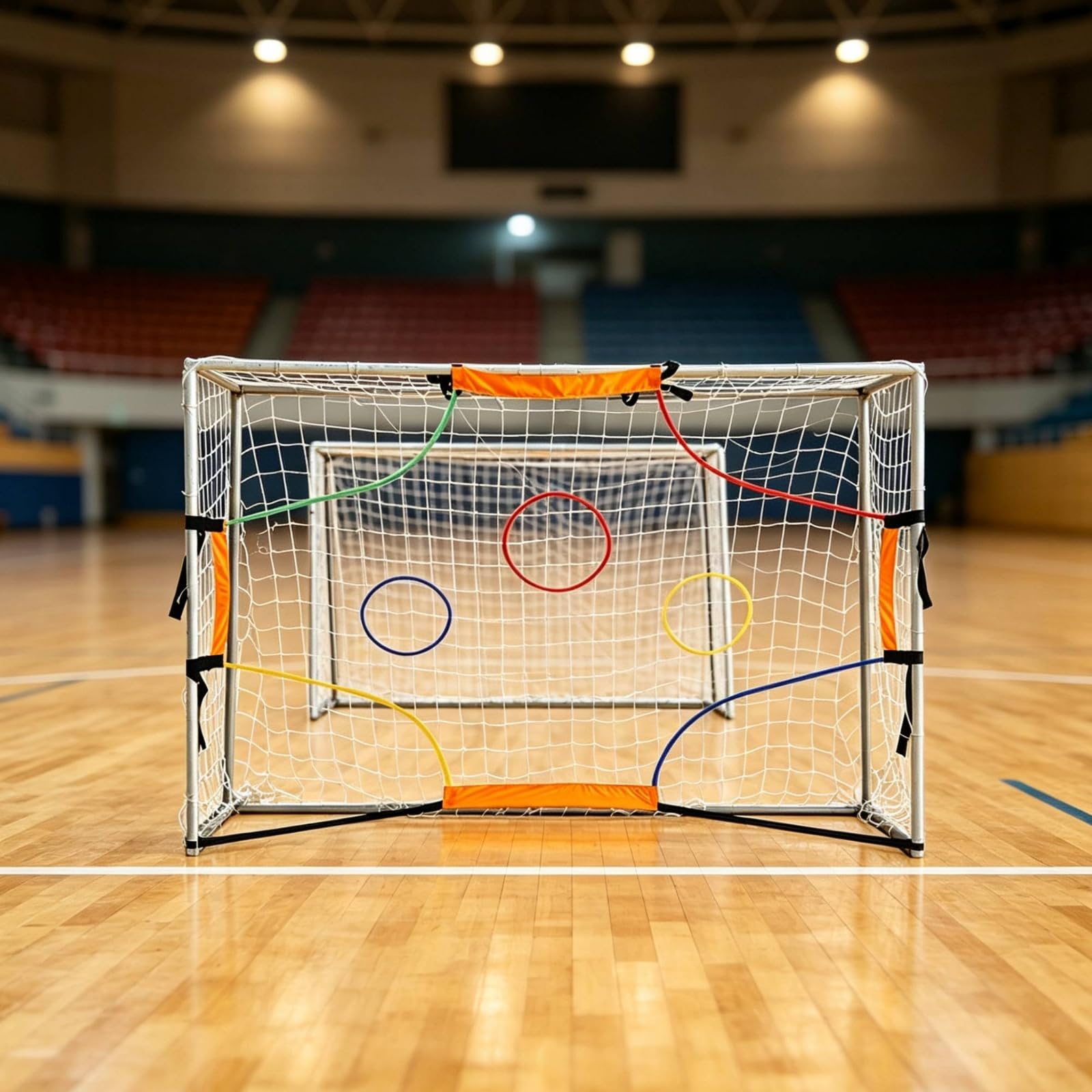 rockible Soccer Training Net Rete Bersaglio Allenamento Calcio Precisione con Linee Target Ben Visibili E Sezioni Rinforzate Tessuto Oxford Poliestere, 3 2M