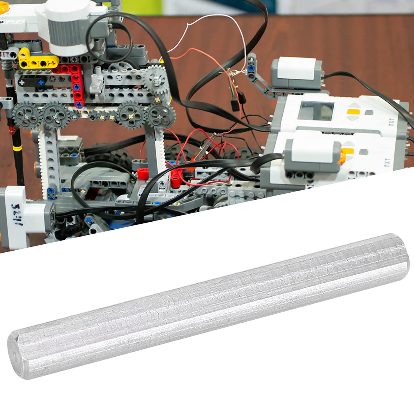 10PCS Stainless Steel D Shaft, Robot Drive System Core Components for FTC FRC FIRST FLL WRO Robotics Compatible with Gobildas TETRIX DIY Kit for Metal Robot Accessories