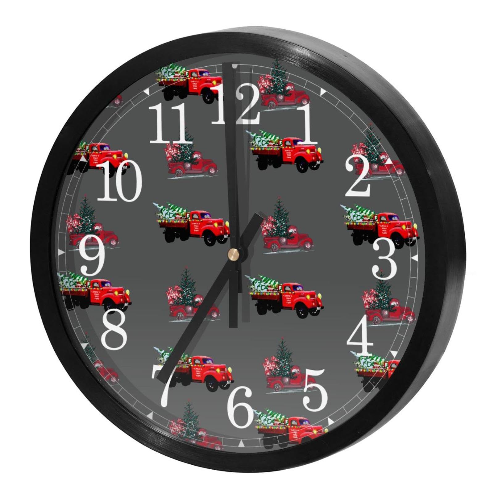 Horloge murale pour maison et cuisine au design arbre de Noël pour décorer vos fêtes de fin d'année